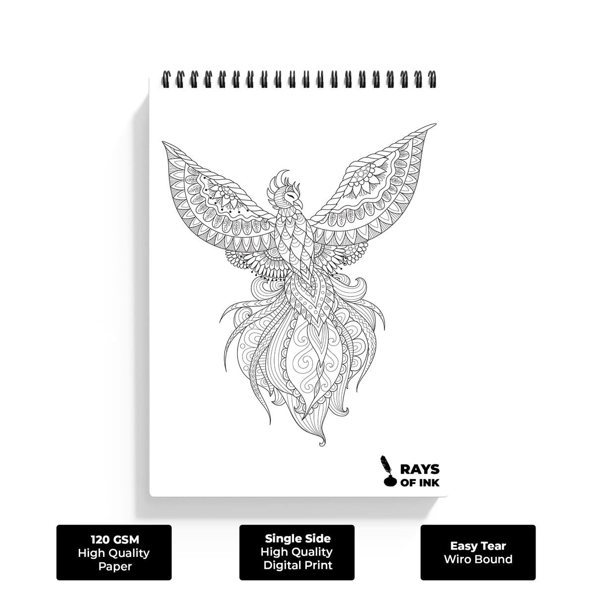 Creative peacock zentangle coloring book for adults ideal for stress â rays of ink