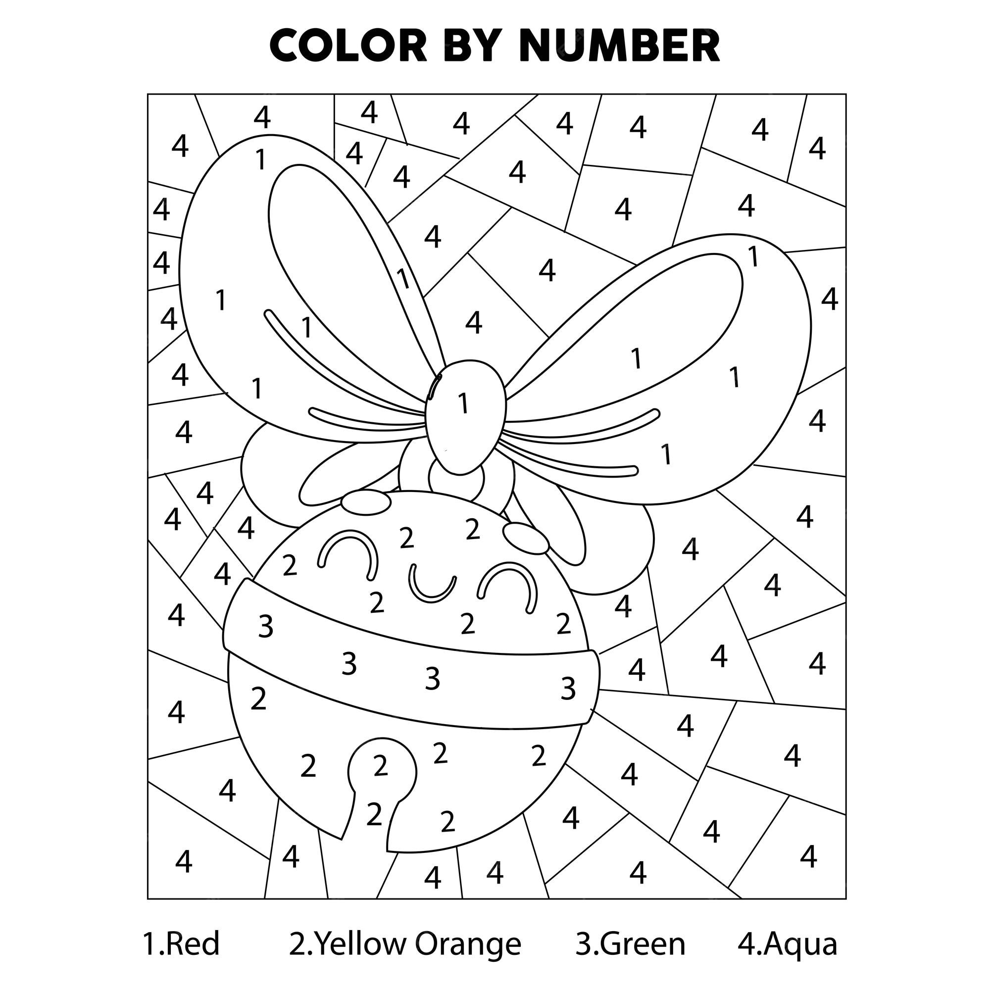 Premium vector christmas color by number coloring page