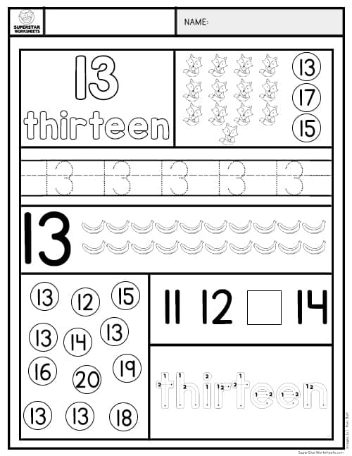 Preschool number worksheets