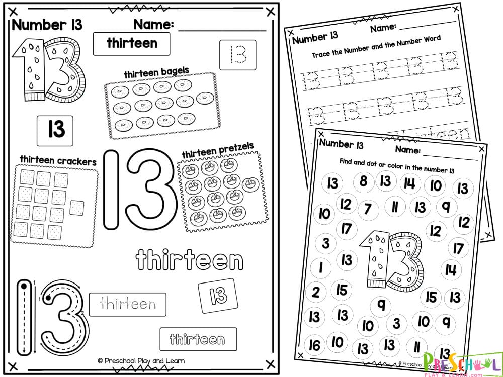 Free printable number worksheets for preschool