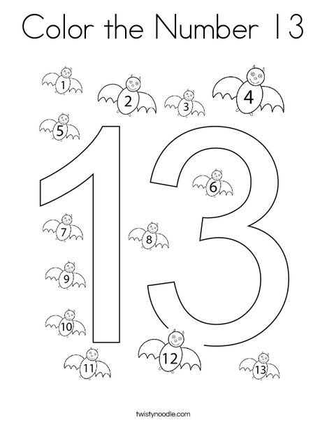 Color the number coloring page