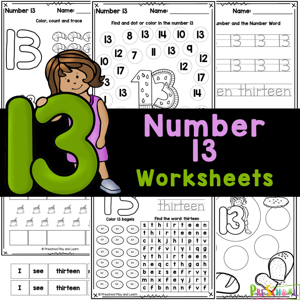 Free printable number worksheets for preschool