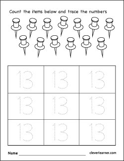 Number writing counting and identification printable worksheets for children