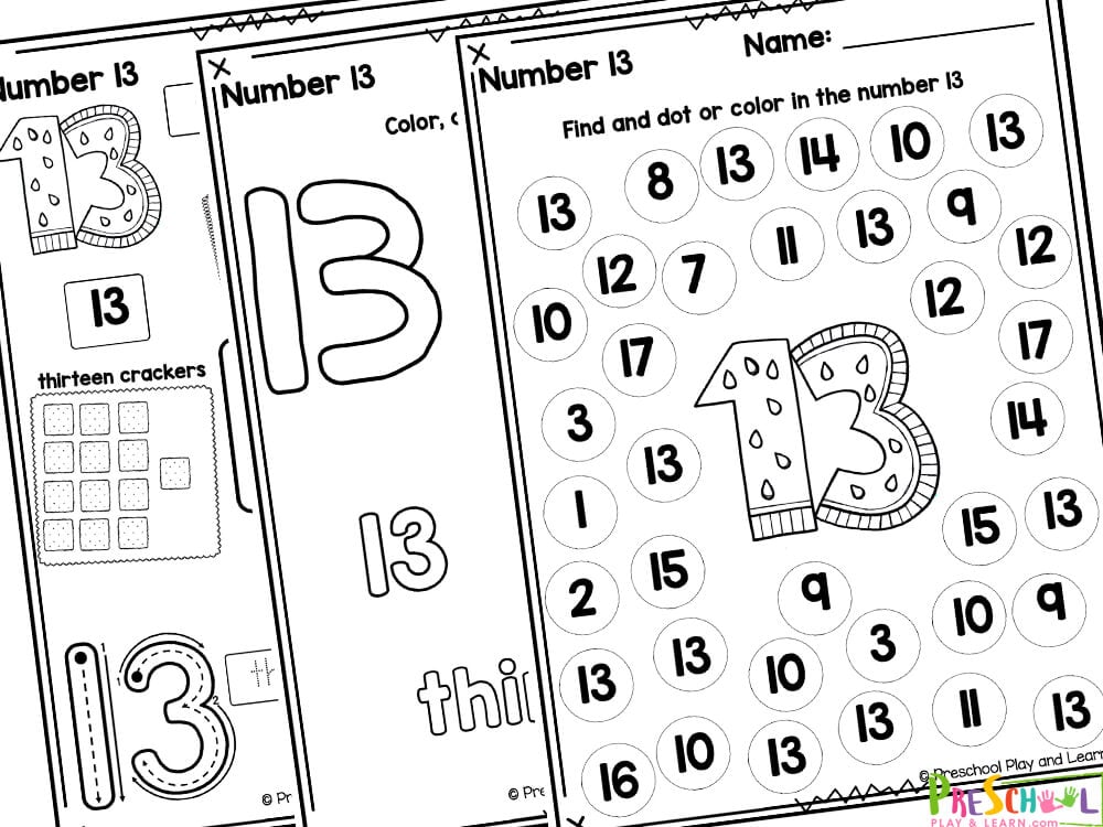 Free printable number worksheets for preschool