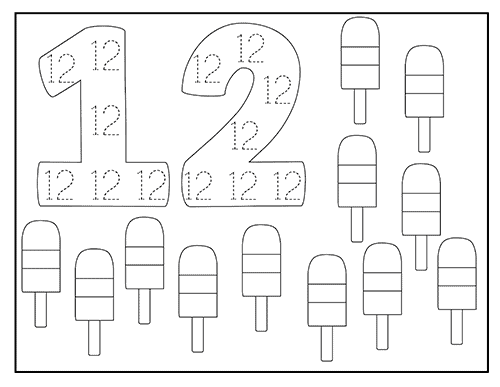 Number tracing worksheets