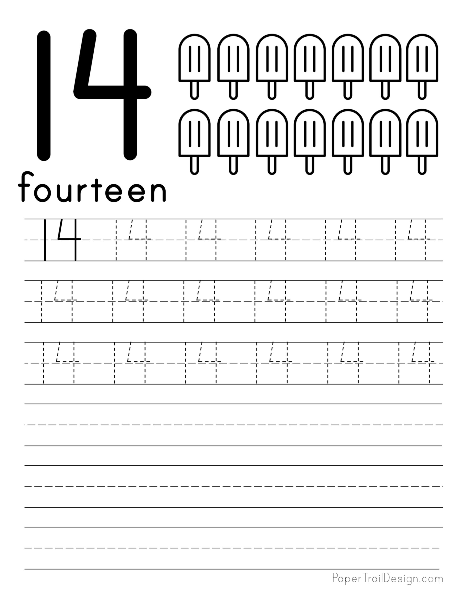 Free number tracing worksheets