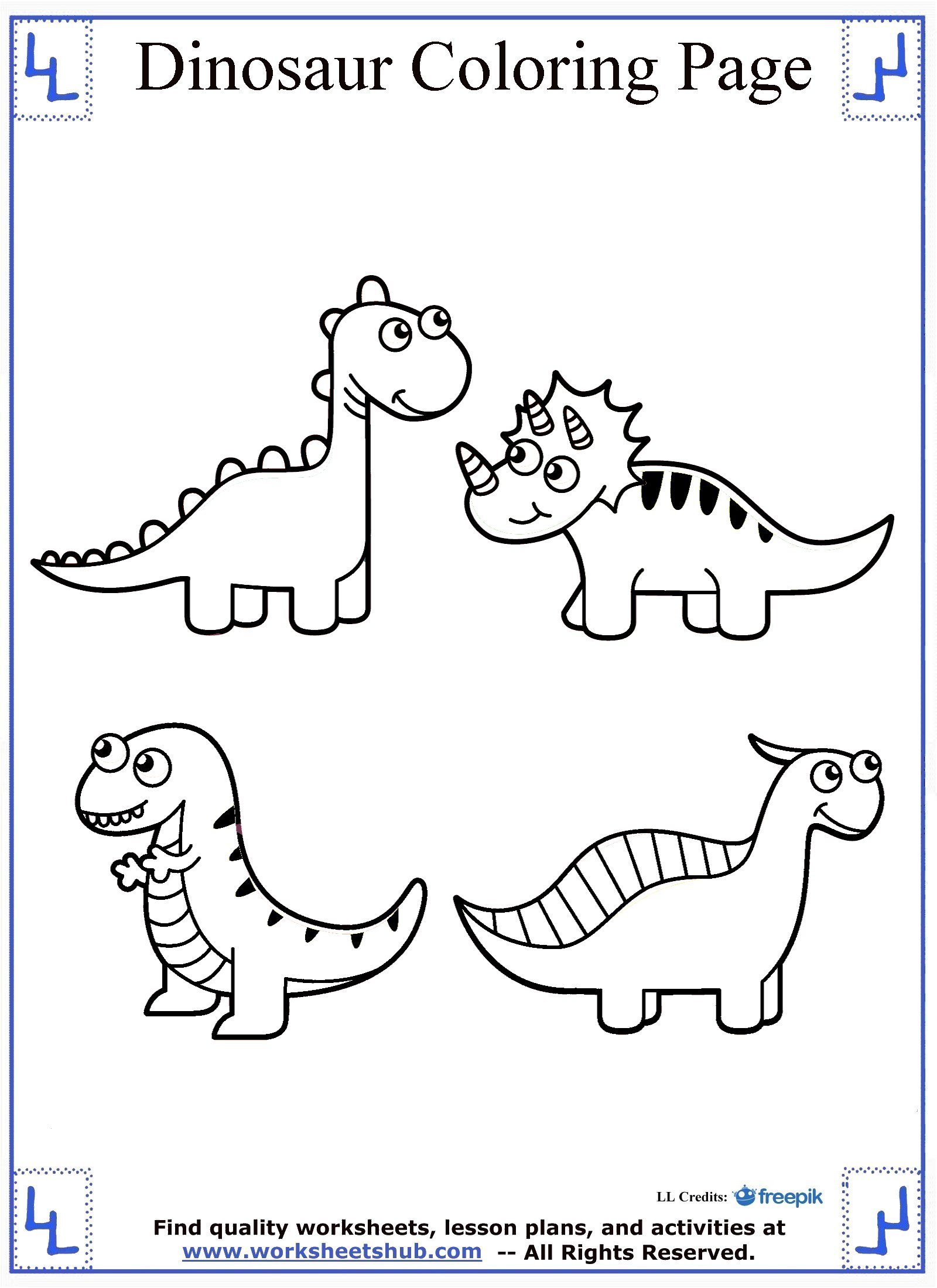 Dinosaur coloring pages