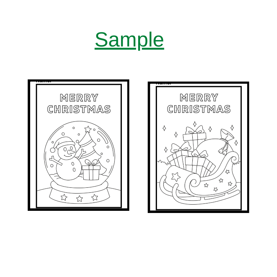 Merry christmas coloring pages for kids