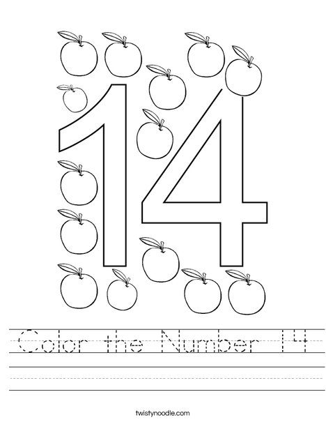 Color the number worksheet