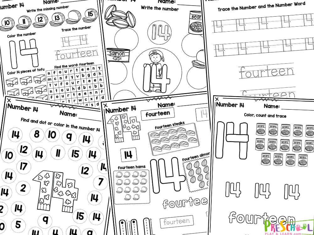 Free printable number tracing worksheets