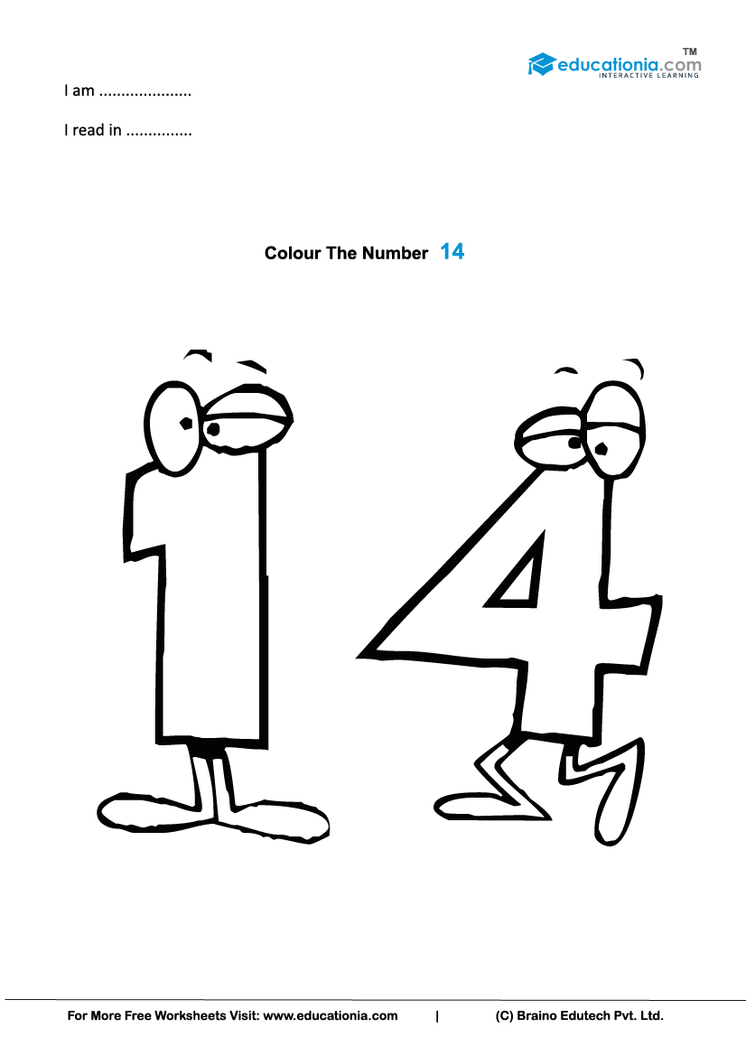 Number coloring page