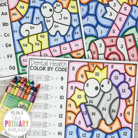 Free color by number printables