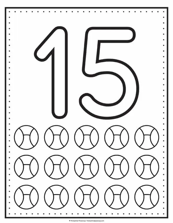 Printable number coloring pages for early learners