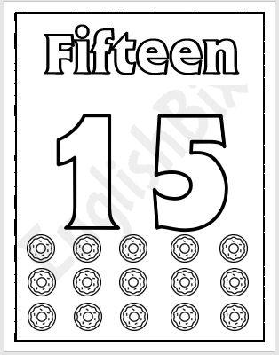 Number coloring page for kids