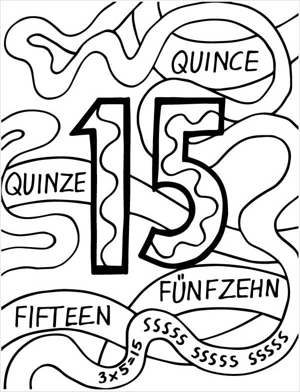 Number coloring pages