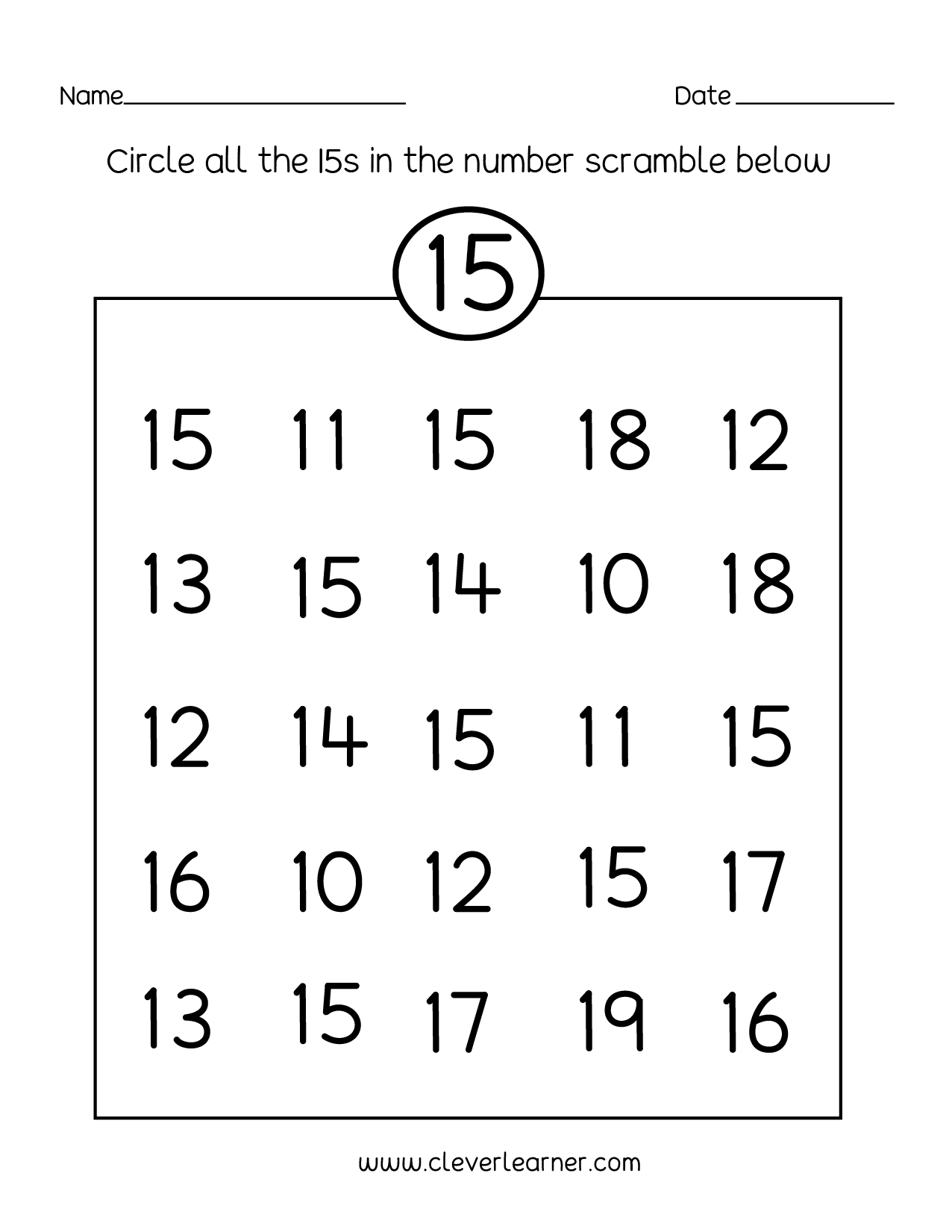 Number writing counting and identification printable worksheets for children