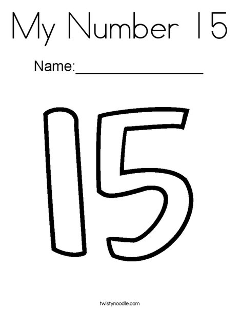 My number coloring page