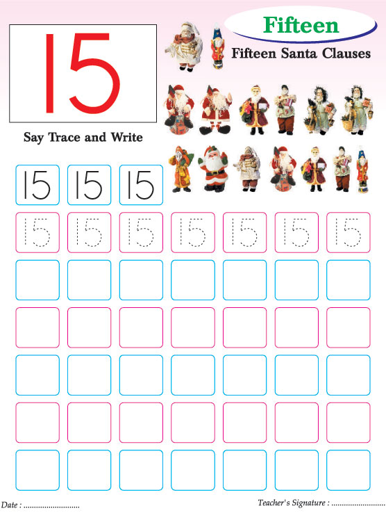 Numbers writing practice worksheet