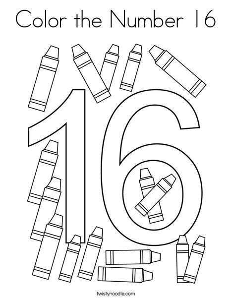 Color the number coloring page