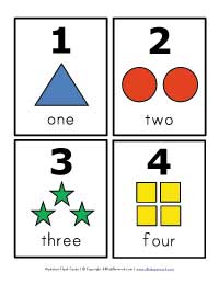 Number flash cards all kids network