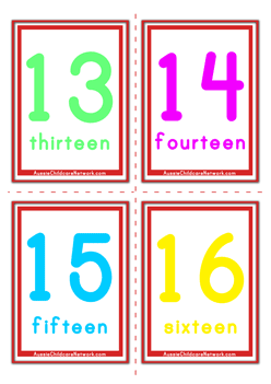 Number flashcards