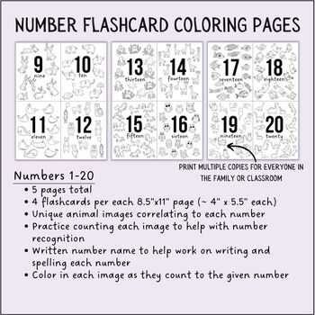 Alphabet flashcards upper and lower case abc coloring pages counting cards