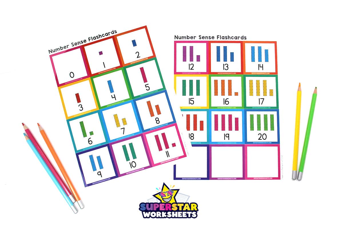 Number sense flashcards