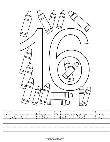 Color the number worksheet