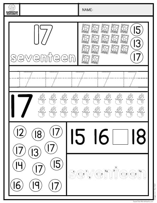 Preschool number worksheets