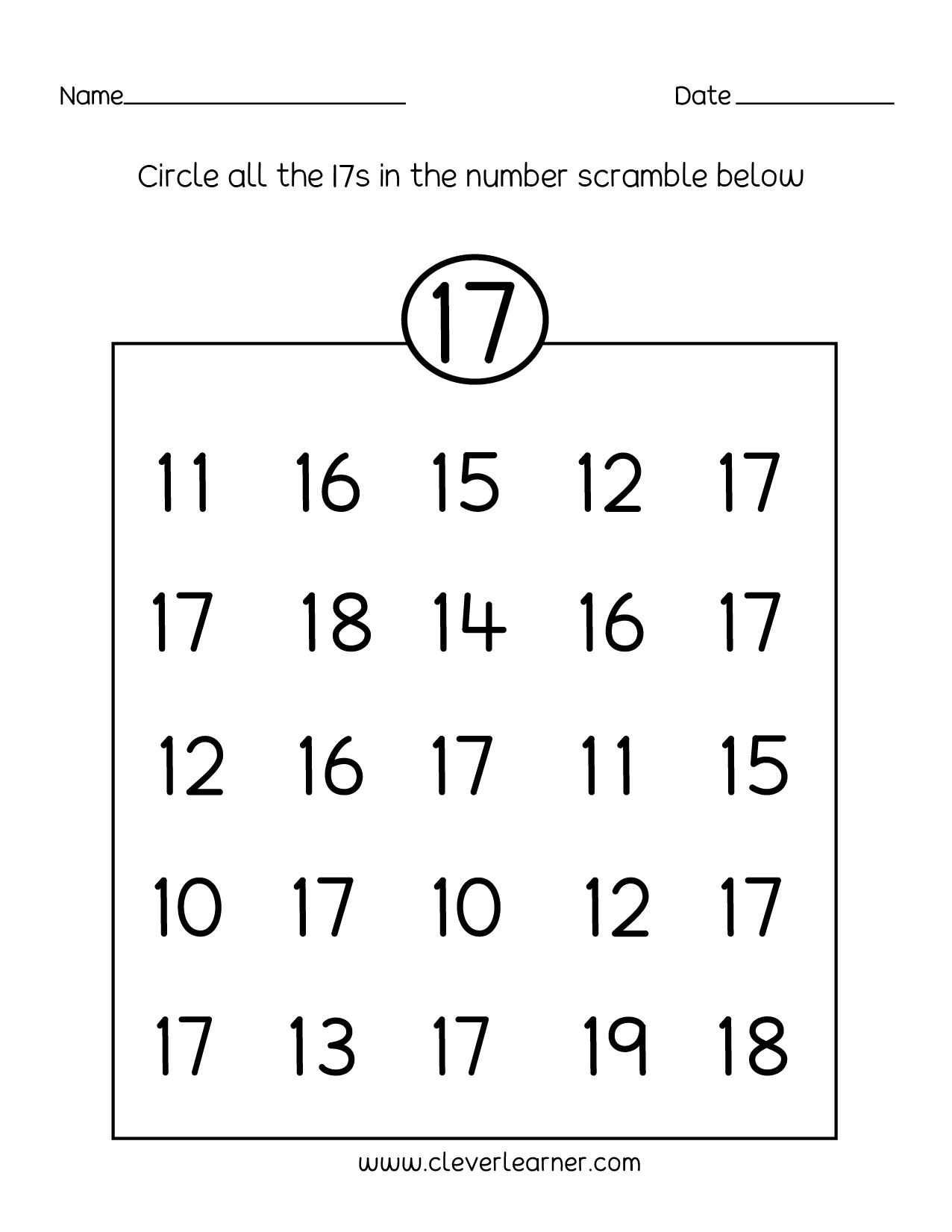 Number writing counting and identification printable worksheets for children