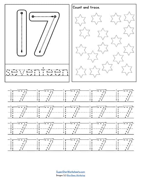 Number handwriting worksheets