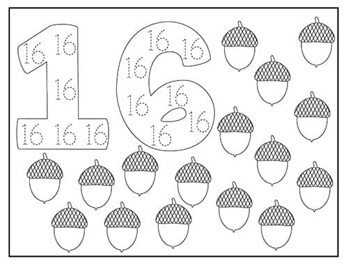 Number tracing worksheets