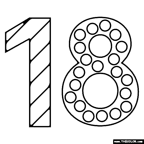 Nubers online coloring pages