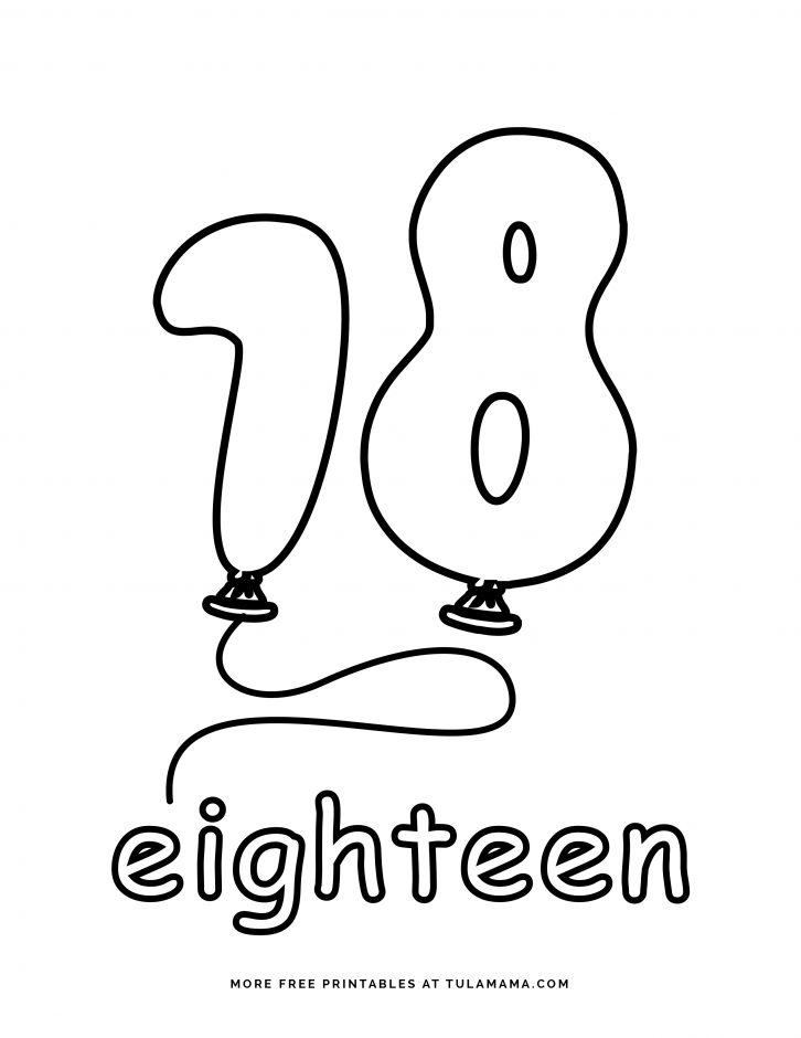 Free cute number coloring pages for fun learning