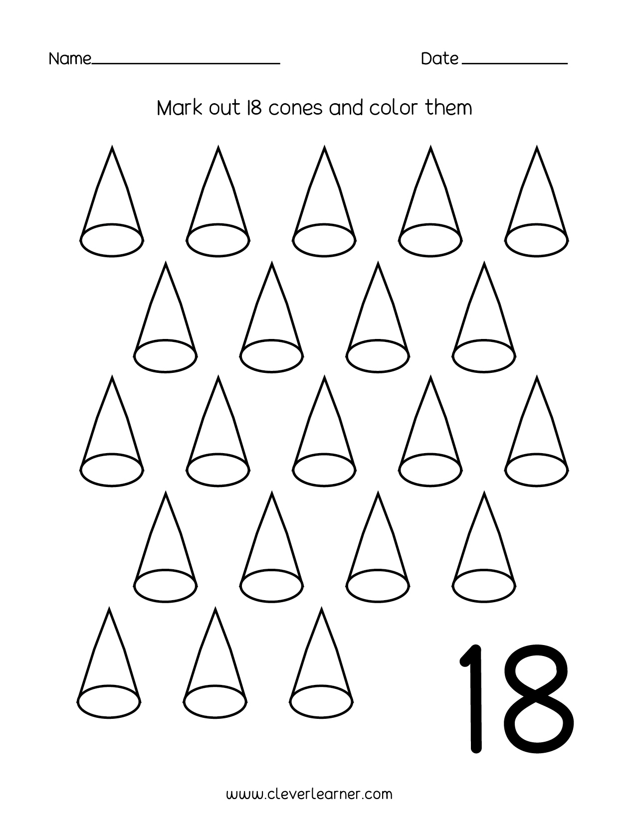 Number writing counting and identification printable worksheets for children