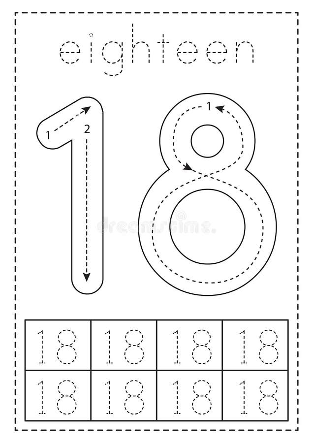 Number eighteen stock illustrations â number eighteen stock illustrations vectors clipart