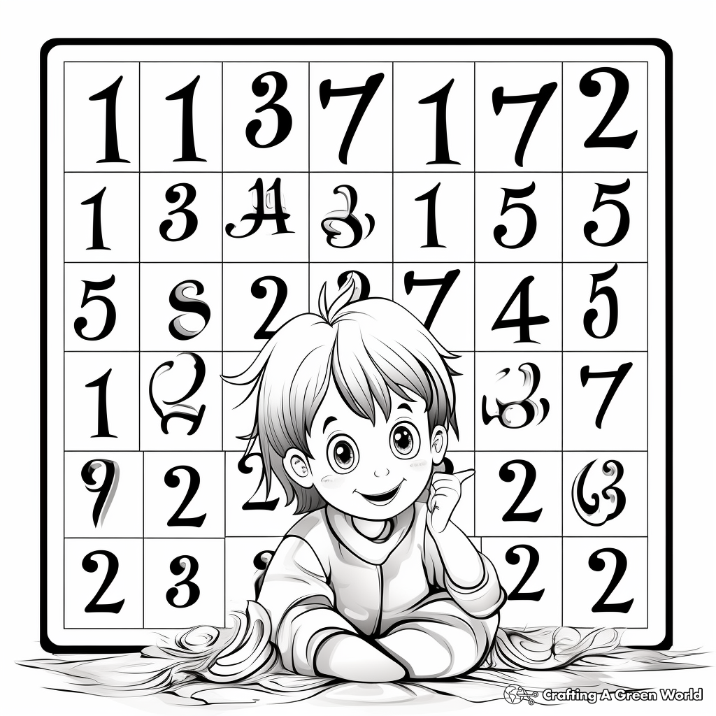 Number coloring pages