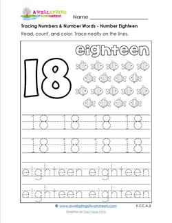 Tracing numbers and number words