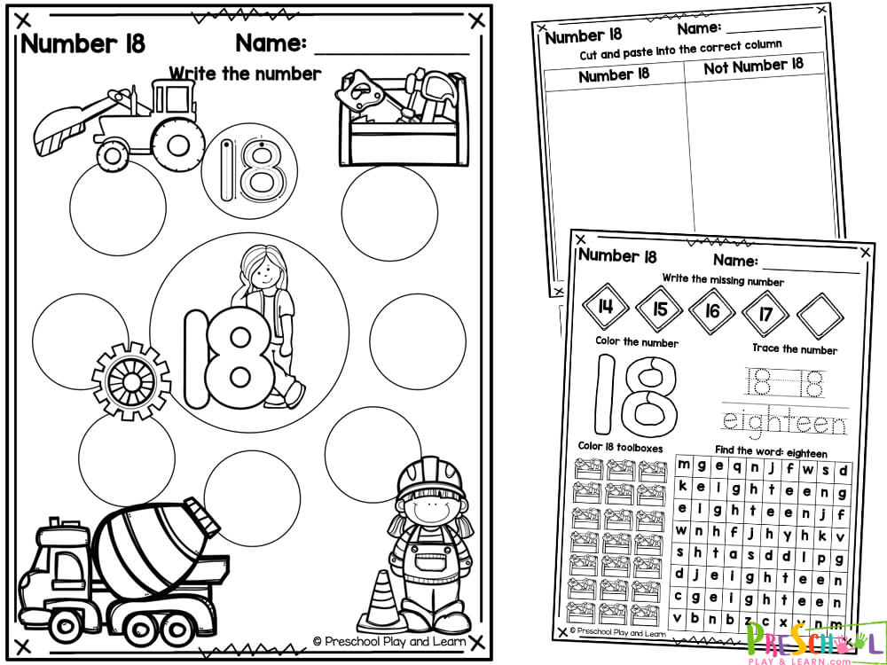 Free printable number tracing worksheets