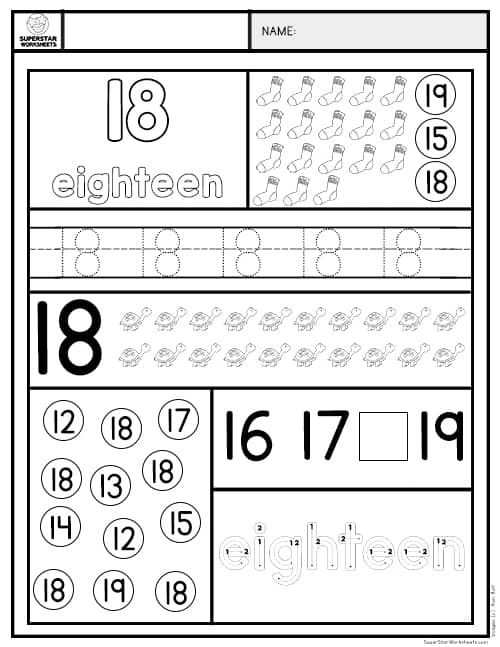 Preschool number worksheets