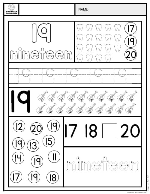 Preschool number worksheets