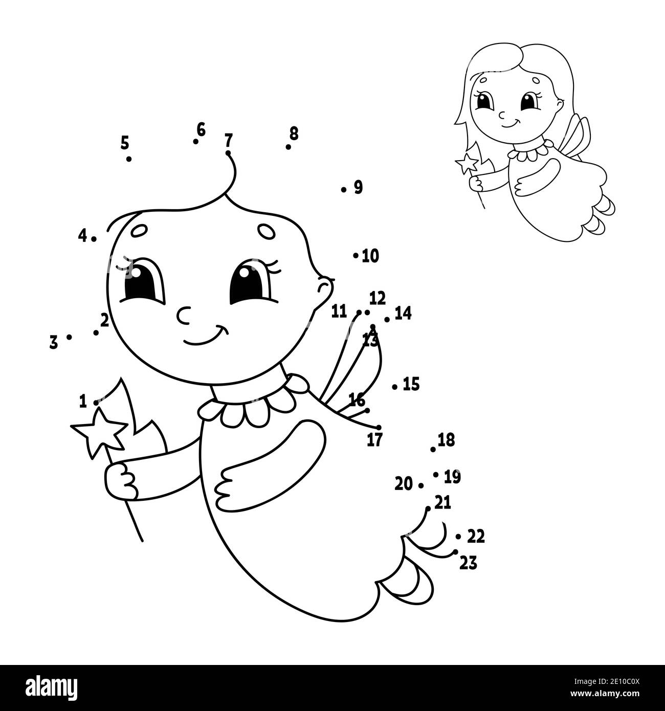 Dot to dot draw a line handwriting practice learning numbers for kids education developing worksheet activity coloring page game for toddler is stock vector image art