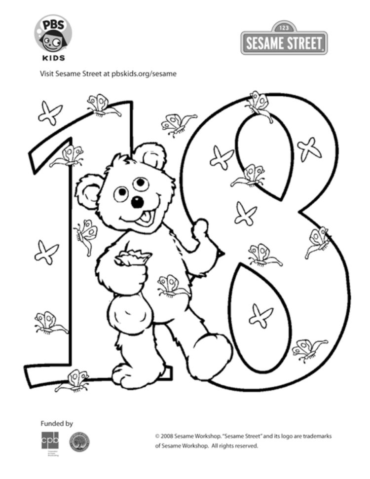 The number coloring page kids coloringâ kids for parents