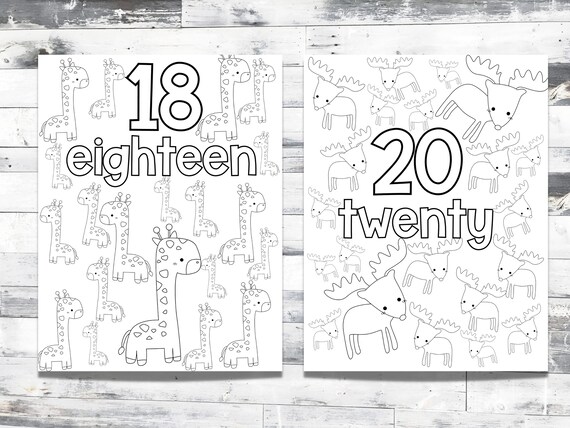 Printable numbers coloring pages instant download preschool activities prek worksheets homeschool printable toddler coloring