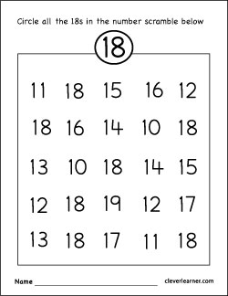 Number writing counting and identification printable worksheets for children