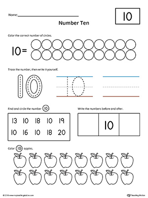 Number practice worksheet