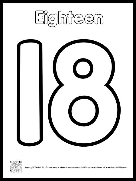 Number coloring page free printable free printables math pages numbers preschool