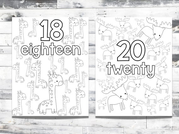 Printable numbers coloring pages instant download preschool activities prek worksheets homeschool printable toddler coloring