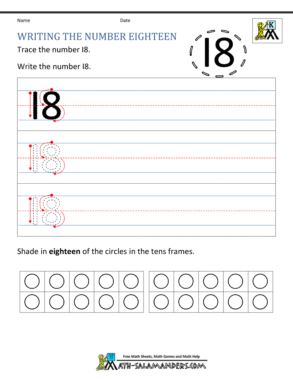 Kindergarten writing worksheets