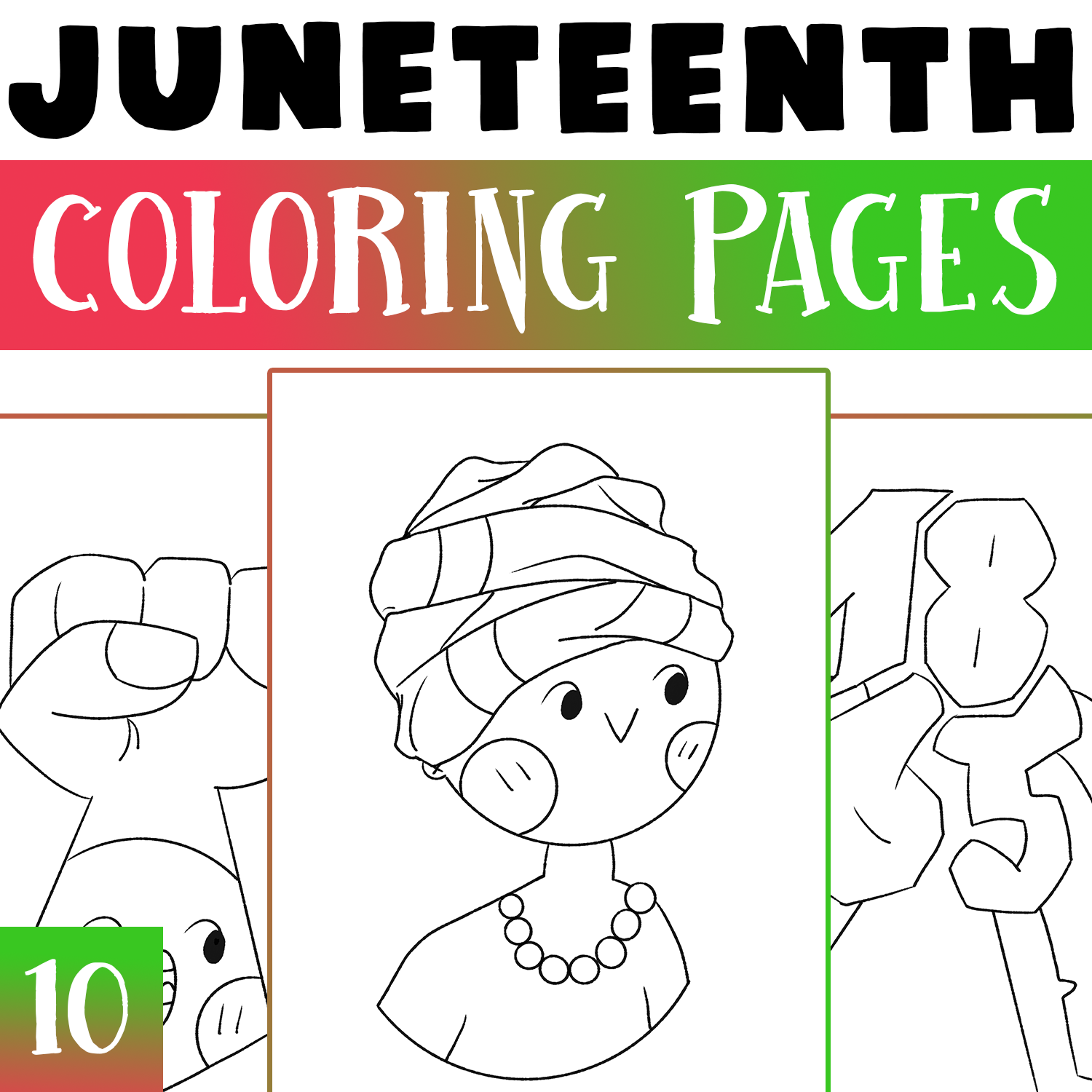 Juneteenth coloring pages for kids black independence day worksheet activity made by teachers